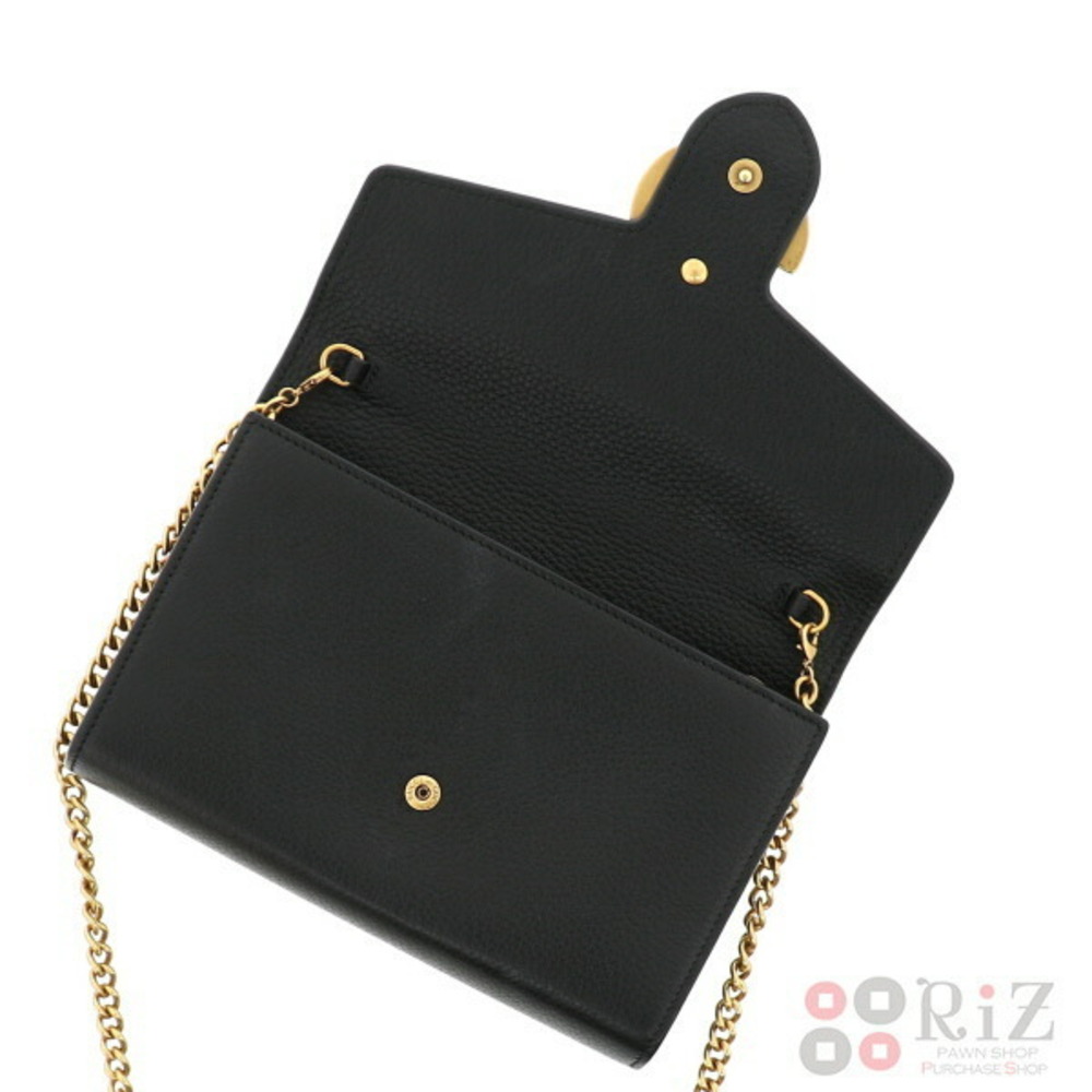 GUCCI GG Marmont Chain Wallet Long coin purse GG MARMONT Black - Picture 5 of 6